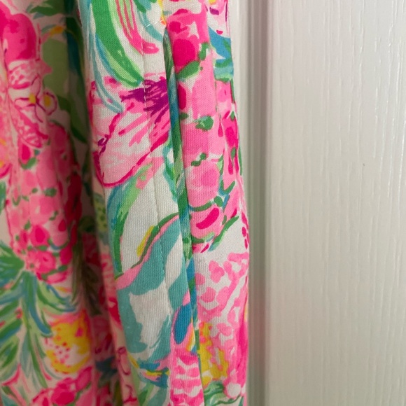 Lilly Pulitzer Pink and Green Tiltson Floral Short Sleeve Dress - Picture 6 of 8